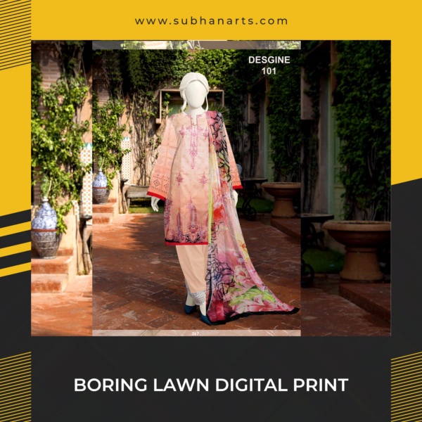 Boring Lawn Digital Print